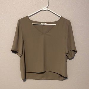 Taupe Aritzia crop top